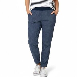 ELLEN TRACY Linen Blend Stretch Waist Joggers Adjustable Rusching at Hem Sz M